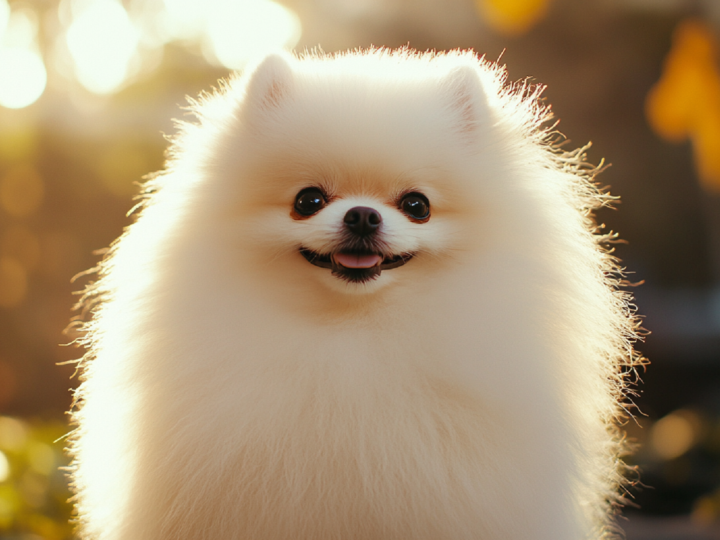White_Pomerania_emerging_in_a_garden_with_lot_7d_0